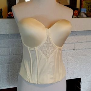 Maidenform Bustier/Slimmer, Pearl Lace, 38DD - Like New